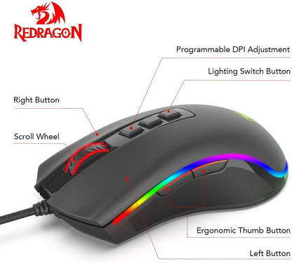 Redragon M711 Cobra RGB Optical Gaming Mouse