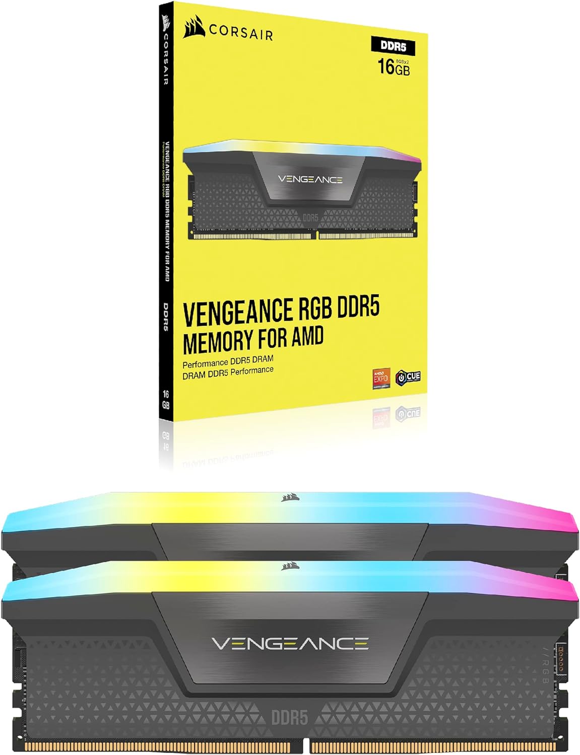 CORSAIR Vengeance RGB DDR5 32GB (2x16GB) 6000MHz CL36