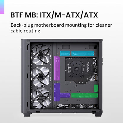 JONSBO TK-3 Black – Curved Glass ATX Mid Tower Case for 40-Series GPUs