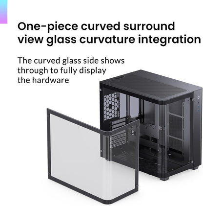 JONSBO TK-3 Black – Curved Glass ATX Mid Tower Case for 40-Series GPUs