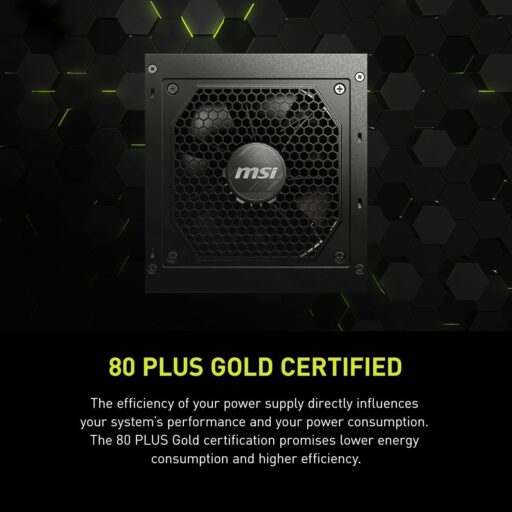 MSI MAG A850GL PCIE 5.1 & ATX 3.1 Gaming Power Supply - Full Modular - 80 Plus Gold Certified 850W - Compact Size - ATX PSU
