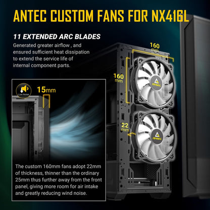 Antec NX416 ARGB White Gaming Case