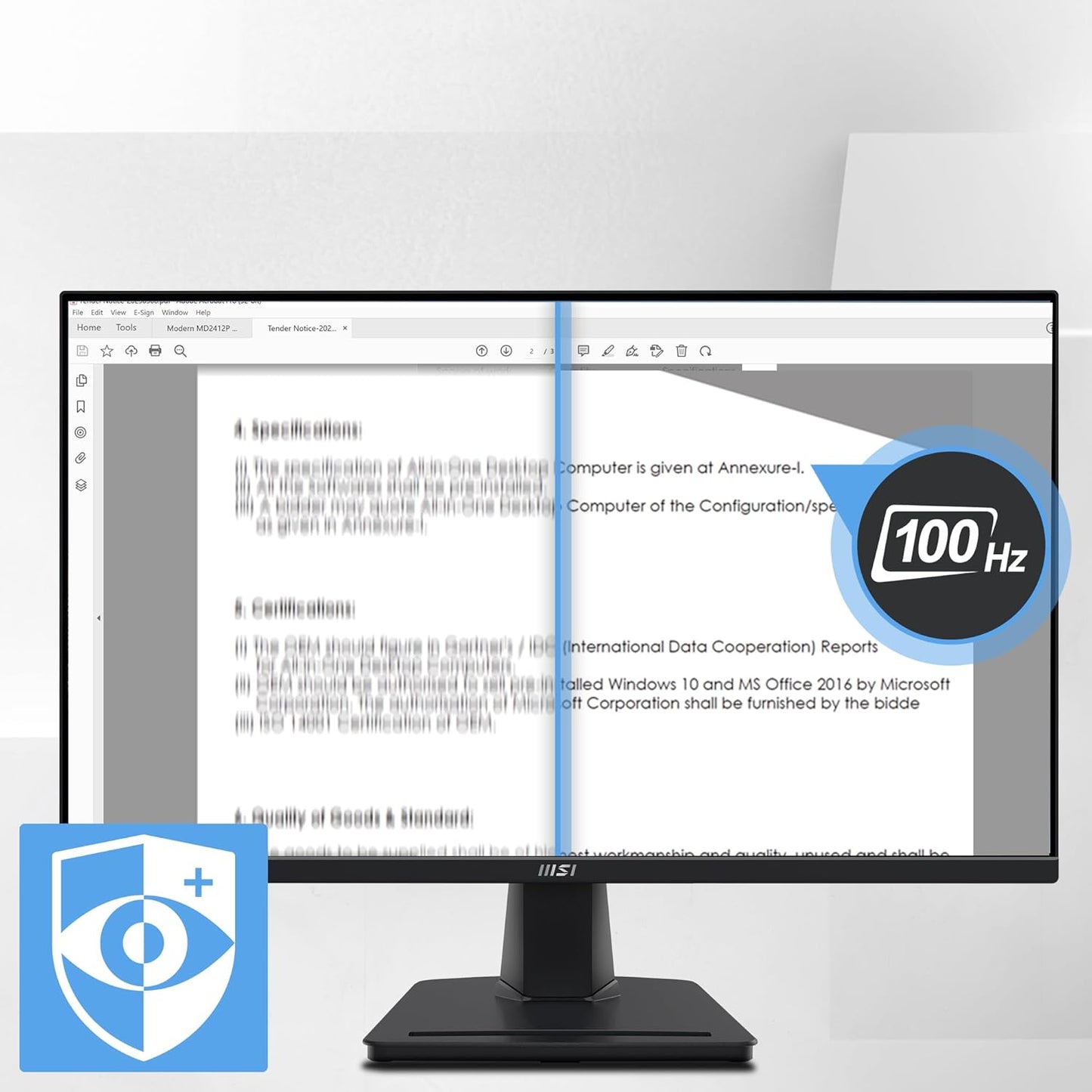 MSI PRO MP275Q 27-Inch WQHD Office Monitor | 100 Hz, IPS Panel, Eye-Friendly