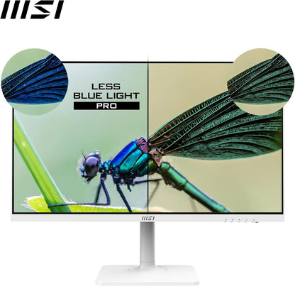 MSI Modern MD272QXPW 27 Inch WQHD Office Monitor - 2560 x 1440 IPS Panel, 100 Hz, Eye-Friendly Screen, DisplayHDR 400, Built-in Speakers, 4-Way Adjustable/ KVM - DP 1.2a, HDMI 2.0b, USB Type-C