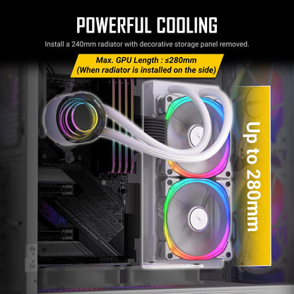 Antec NX416 ARGB White Gaming Case