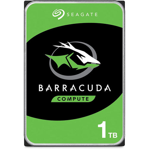 قرص صلب داخلي Seagate BarraCuda سعة 1 تيرابايت - 3.5 بوصة SATA 6 جيجابايت/ثانية 7200 دورة في الدقيقة 64 ميجابايت