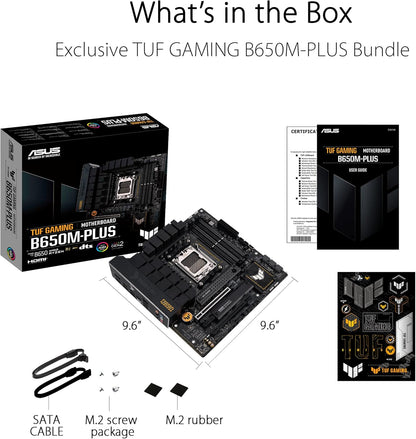 ASUS TUF GAMING B650M-PLUS AMD AM5 Micro-ATX Motherboard - PCIe 5.0, DDR5, 2.5Gb Ethernet