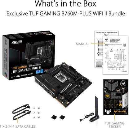 ASUS TUF GAMING B760M-PLUS WIFI II (Socket 1700/B760/DDR5/S-ATA 6Gb/s/Micro ATX) MotherBoard