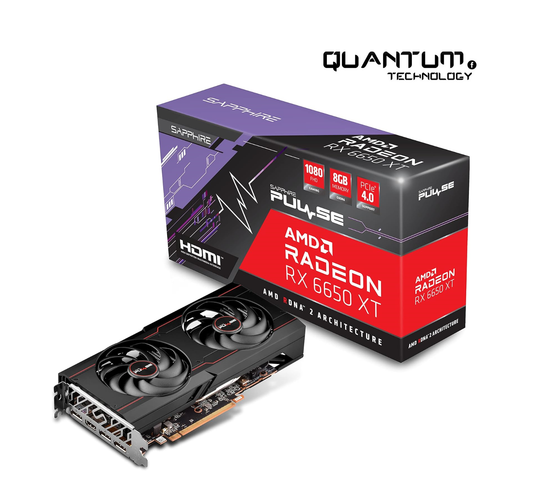 Sapphire 11319-07-20G Pulse AMD Radeon RX 6650 XT Gaming Graphics Card with 8GB GDDR6, AMD RDNA 2
