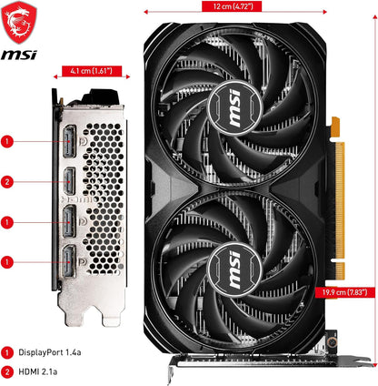 RTX 4060 Ventus 2X MSI 8GB GDDR6 GeForce Graphics Card