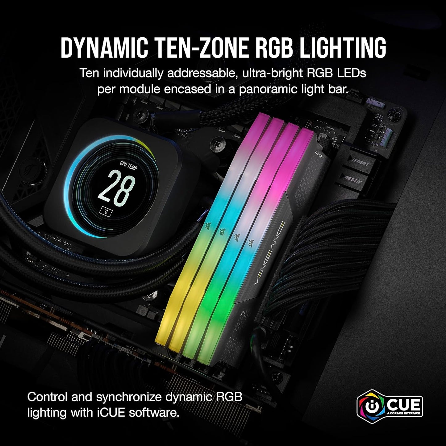 CORSAIR Vengeance RGB DDR5 32GB (2x16GB) 6000MHz CL36