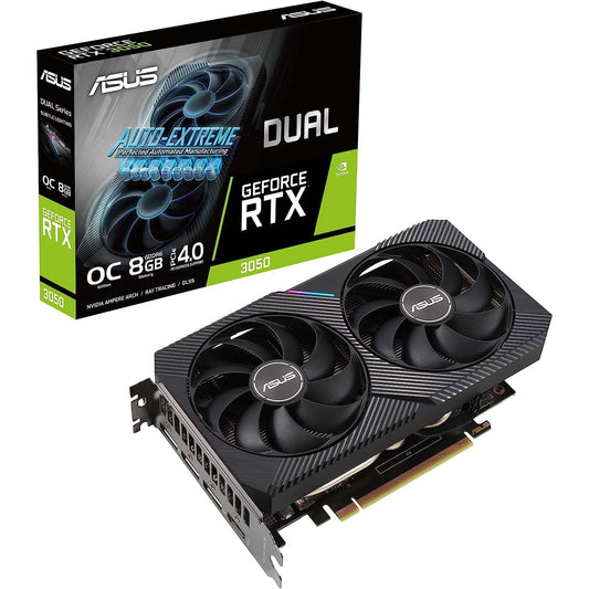 ASUS Dual NVIDIA GeForce RTX 3050 OC Graphics Card - PCIe 4.0, 8GB GDDR6