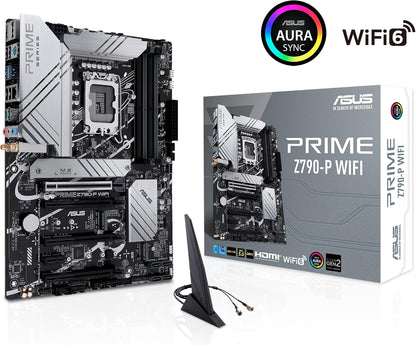 ASUS Prime Z790-P WiFi LGA 1700(Intel® 13th &12th Gen) ATX Motherboard (PCIe 5.0,DDR5,14+1 Power Stages,3X M.2,WiFi 6,Bluetooth v5.2,2.5Gb LAN, Front...