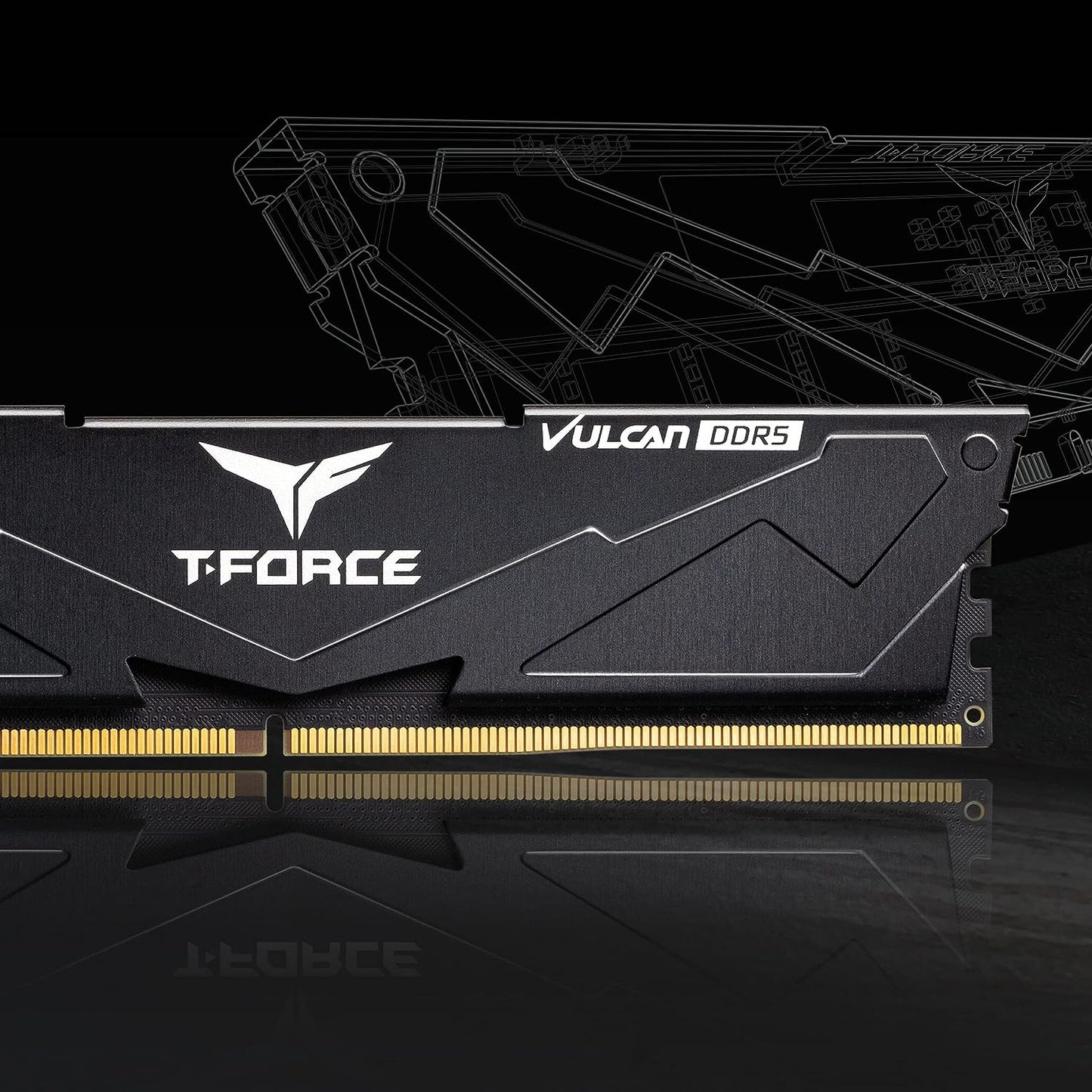 ذاكرة T-FORCE VULCAN DDR5 سعة 2x16 جيجابايت وتردد 6000 ميجاهرتز CL38