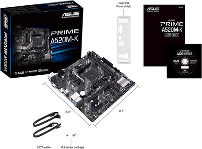 ASUS PRIME A520M-K AMD AM4 (3rd Gen Ryzen) Micro-ATX motherboard
