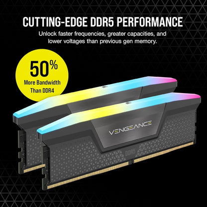CORSAIR Vengeance RGB DDR5 32GB (2x16GB) 6000MHz CL36