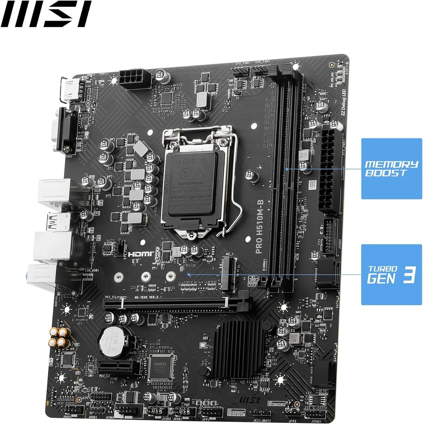 MSI PRO H510M-B (Socket 1200/H470/DDR4/S-ATA 6Gb/s/Micro ATX)