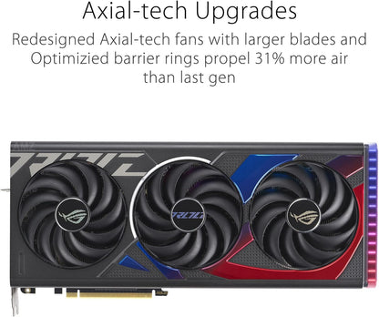 ASUS ROG Strix GeForce RTX 4070 Super OC Edition Gaming Graphics Card (PCIe 4.0, 12GB GDDR6X, DLSS 3, HDMI 2.1a, DisplayPort 1.4a, Massive Vented Backplate, Power Sensing, Aura Sync)