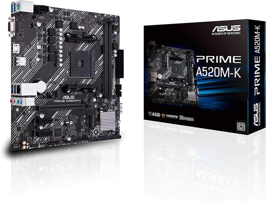 ASUS PRIME A520M-K AMD AM4 (3rd Gen Ryzen) Micro-ATX motherboard