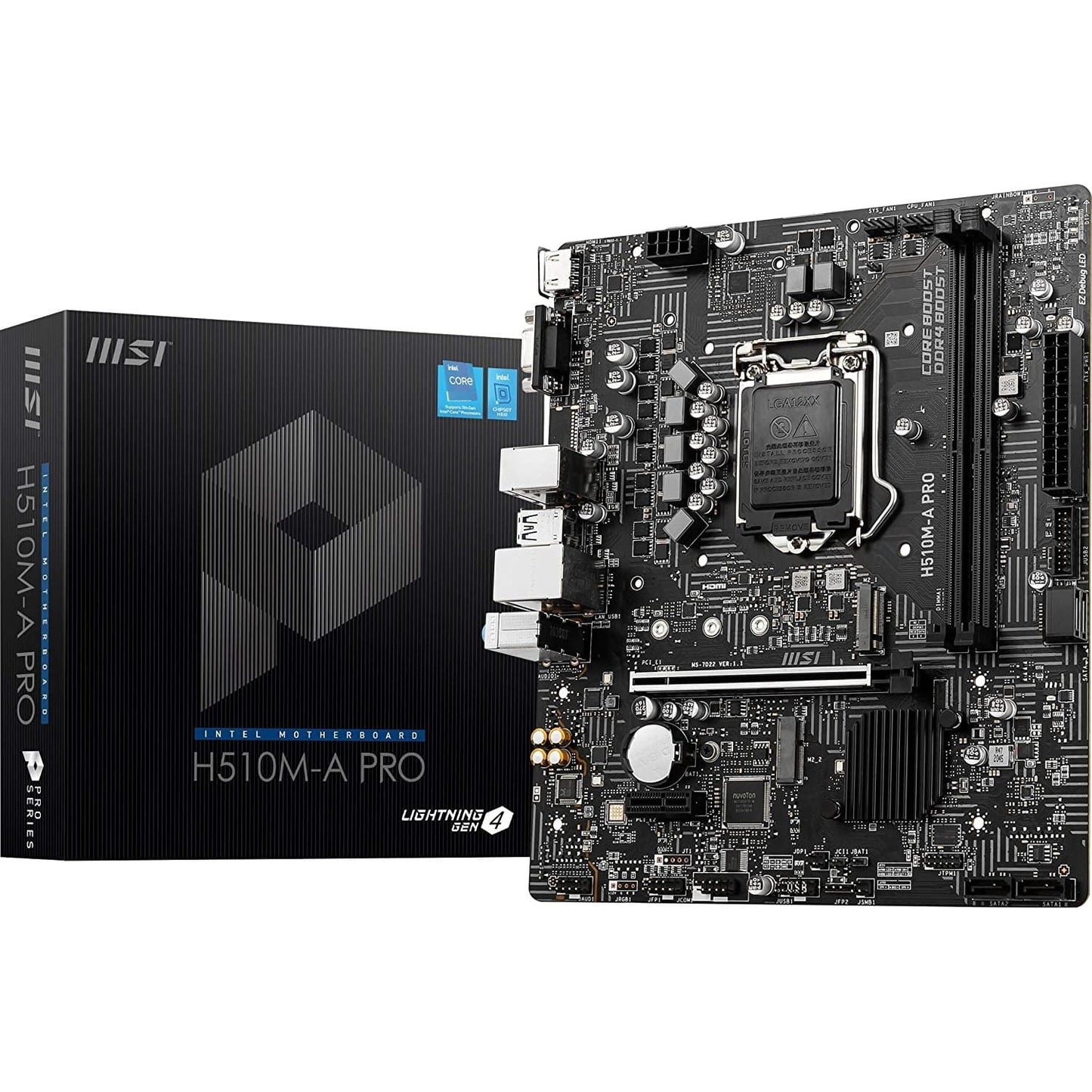 MSI H510M-A PRO ProSeries Motherboard LGA 1200 Socket, DDR4, PCIe 4