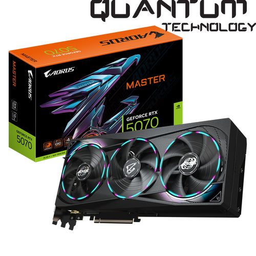 Gigabyte AORUS GeForce RTX 5070 OC Master 12G Graphics Card - 12GB GDDR7 GV-N5070AORUS M-12GD