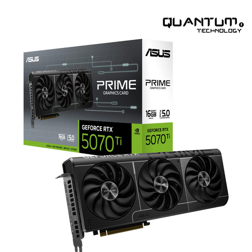 ASUS PRIME GeForce RTX 5070 Ti 16GB GDDR7 OC – تتبع الأشعة، DLSS 3.5، ألعاب 4K