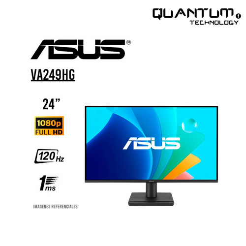 شاشة ألعاب ASUS VA249HG مقاس 24 بوصة عالية الدقة بالكامل - 120 هرتز، 1 مللي ثانية، حماية العين