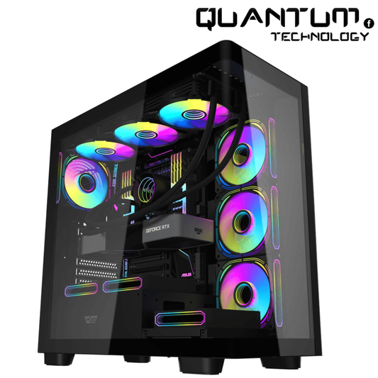 DarkFlash DS900G ATX PC Case – High Airflow Tempered Glass Mid Tower