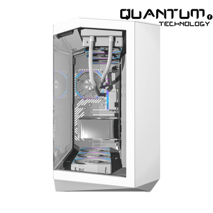 DarkFlash DY470 White ATX PC Case – High Airflow White Mid Tower