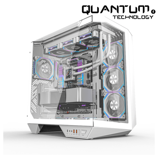 DarkFlash DY470 White ATX PC Case – High Airflow White Mid Tower