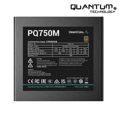 DeepCool PQ750M EU 750W PSU – 80+ Gold, Fully Modular, Quiet Cooling