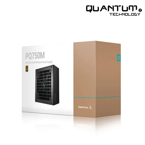وحدة إمداد الطاقة DeepCool PQ750M EU 750 واط - 80+ ذهبي، معيارية بالكامل، تبريد هادئ 