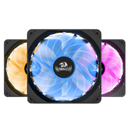 Redragon GC-F006 Computer Case 120mm PC Cooling Fan, RGB LED Quiet High Airflow Adjustable Color LED Fan (3 Packs)