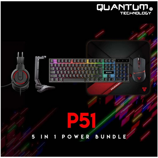 Gaming Combo Power Bundle P51 – Keyboard, Mouse, Mousepad, Headphone Stand