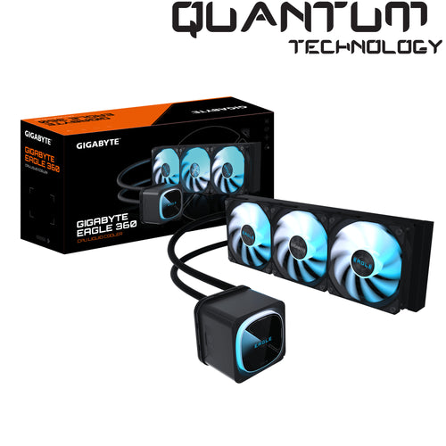 GIGABYTE EAGLE 360 CPU Liquid Cooler 360mm Aluminum Radiator 3x120mm ARGB Fans 3200 RPM Pump