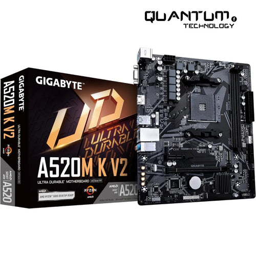 جيجابايت A520M K V2 | AM4 mATX | DDR4 | PCIe 3.0 | لوحة أم سوداء