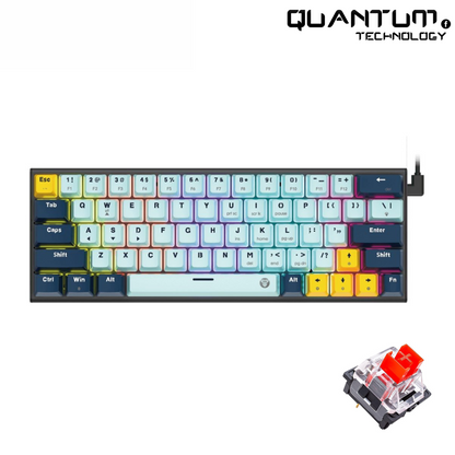 Atom63 MK874 V2 Navy – 60% Mechanical Keyboard Red Switch