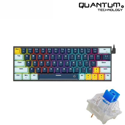 Atom63 MK874 V2 Sky Blue – 60% Mechanical Keyboard Blue Switch