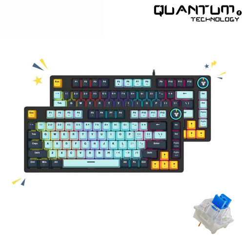 Atom81 MK875 V2 Navy – 75% Mechanical Keyboard Blue Switch