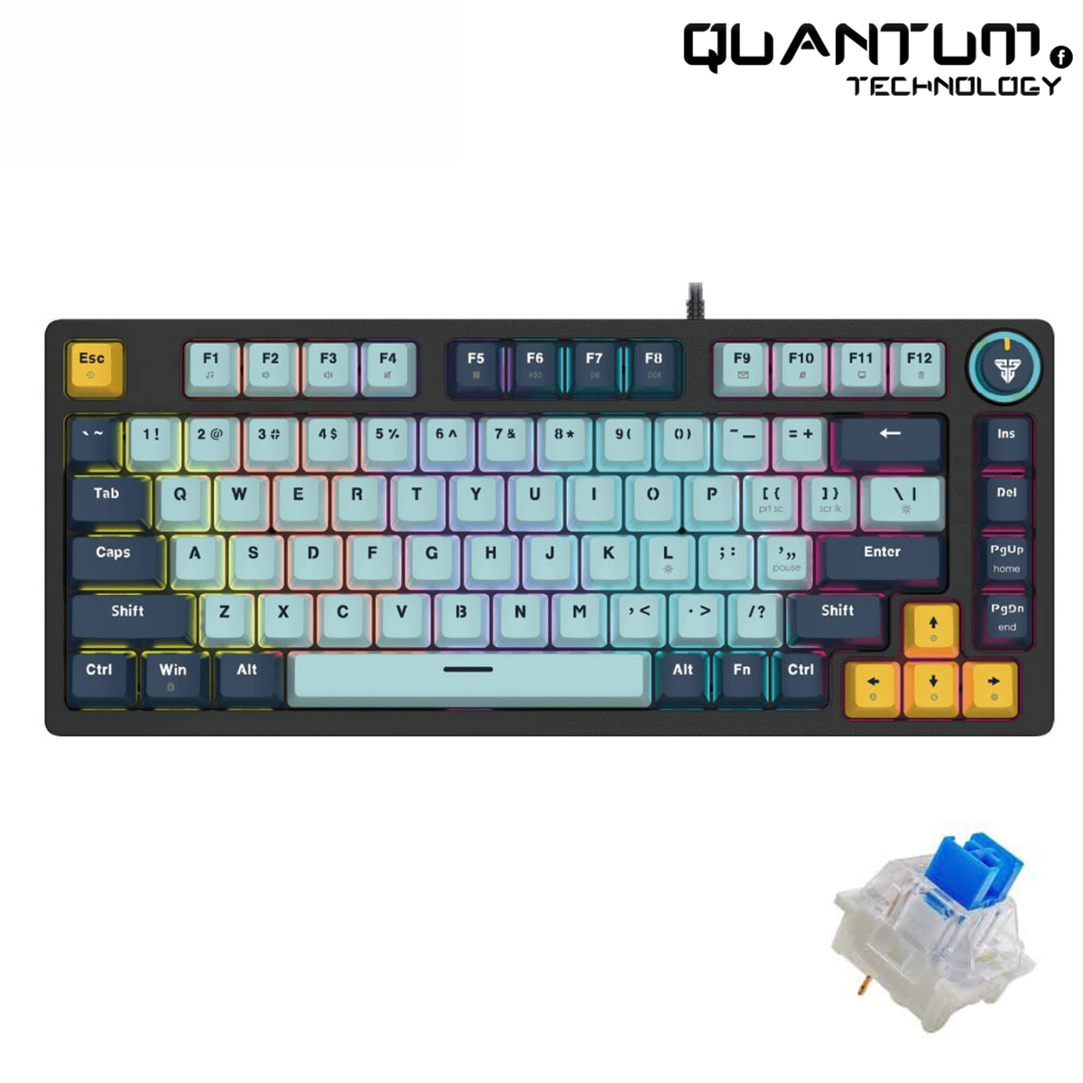 Atom81 MK875 V2 Sky Blue – 81-Key Mechanical Keyboard Blue Switch