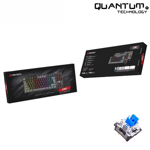 لوحة مفاتيح ميكانيكية Atom87 MK876 V2 رمادية اللون من TKL بمفتاح أزرق