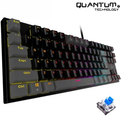 Atom87 MK876 V2 Grey – TKL Mechanical Keyboard Blue Switch