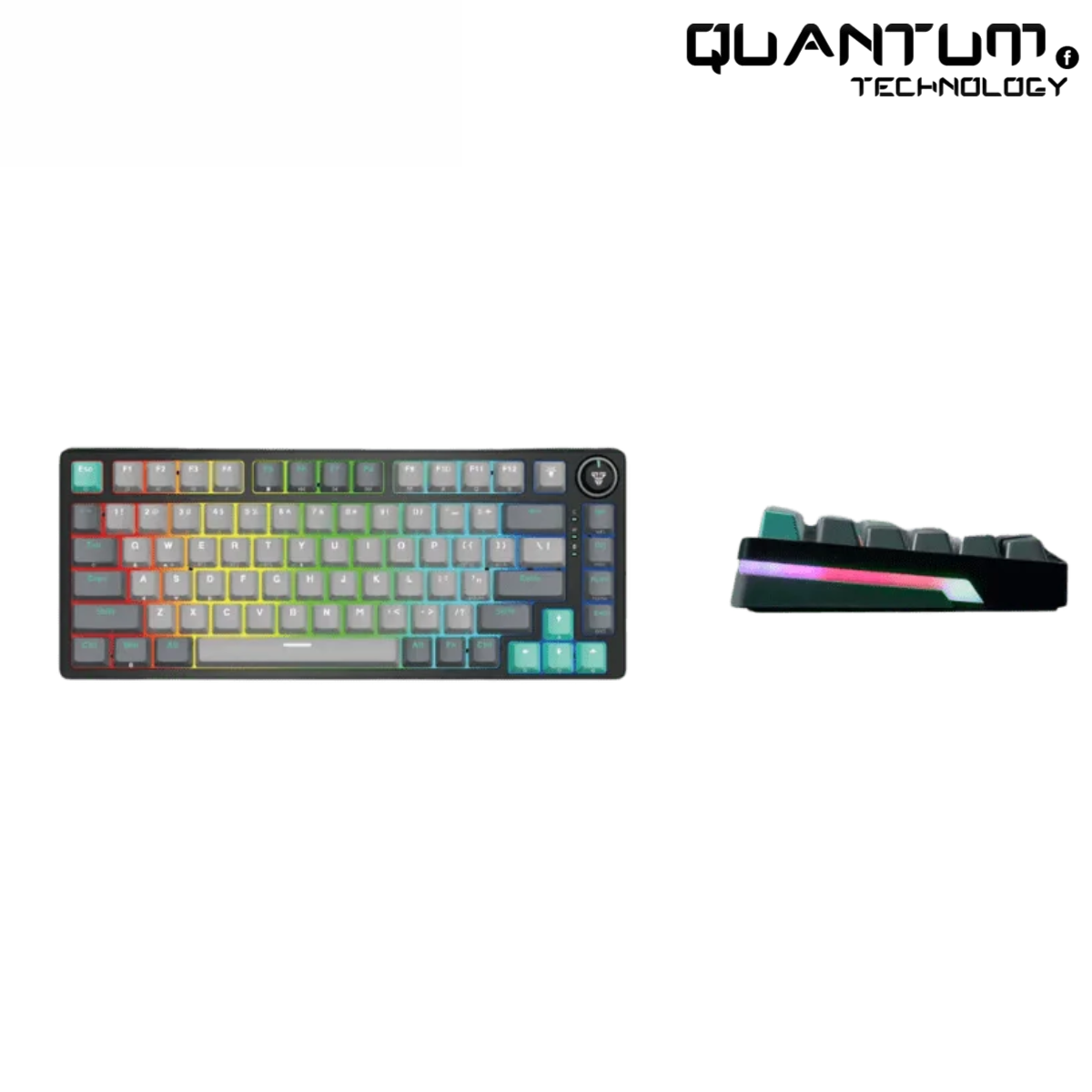 Atom Pro83 MK913 Saturn Grey – 75% Mechanical Keyboard Blue Switch