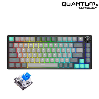 Atom Pro83 MK913 Saturn Grey – 75% Mechanical Keyboard Blue Switch