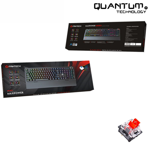 Maxpower MK853 V2 – لوحة مفاتيح ميكانيكية كاملة الحجم بمفتاح أحمر