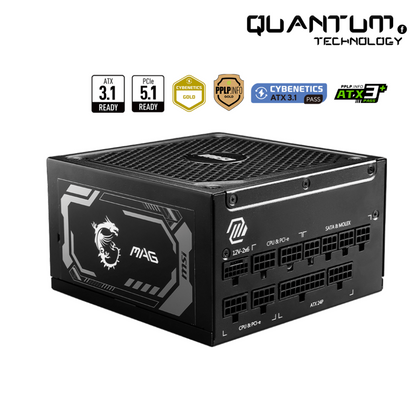 MSI MAG A1250GL PCIe5 1250W 80+ Gold Fully Modular PSU – ATX 3.1