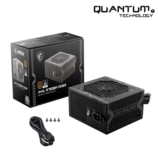 MSI MAG A750BN 750W PSU – 80+ Bronze, PCIe 5.0, Semi-Modular