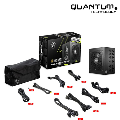 MSI MAG A750GL 750W PSU – 80+ Gold, ATX 3.1, PCIe 5.1, Fully Modular