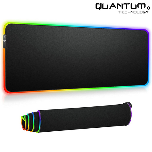 لوحة ماوس للألعاب RGB مقاس 30×80 سم - مقاس XXL ممتد، مضادة للانزلاق، إضاءة LED 