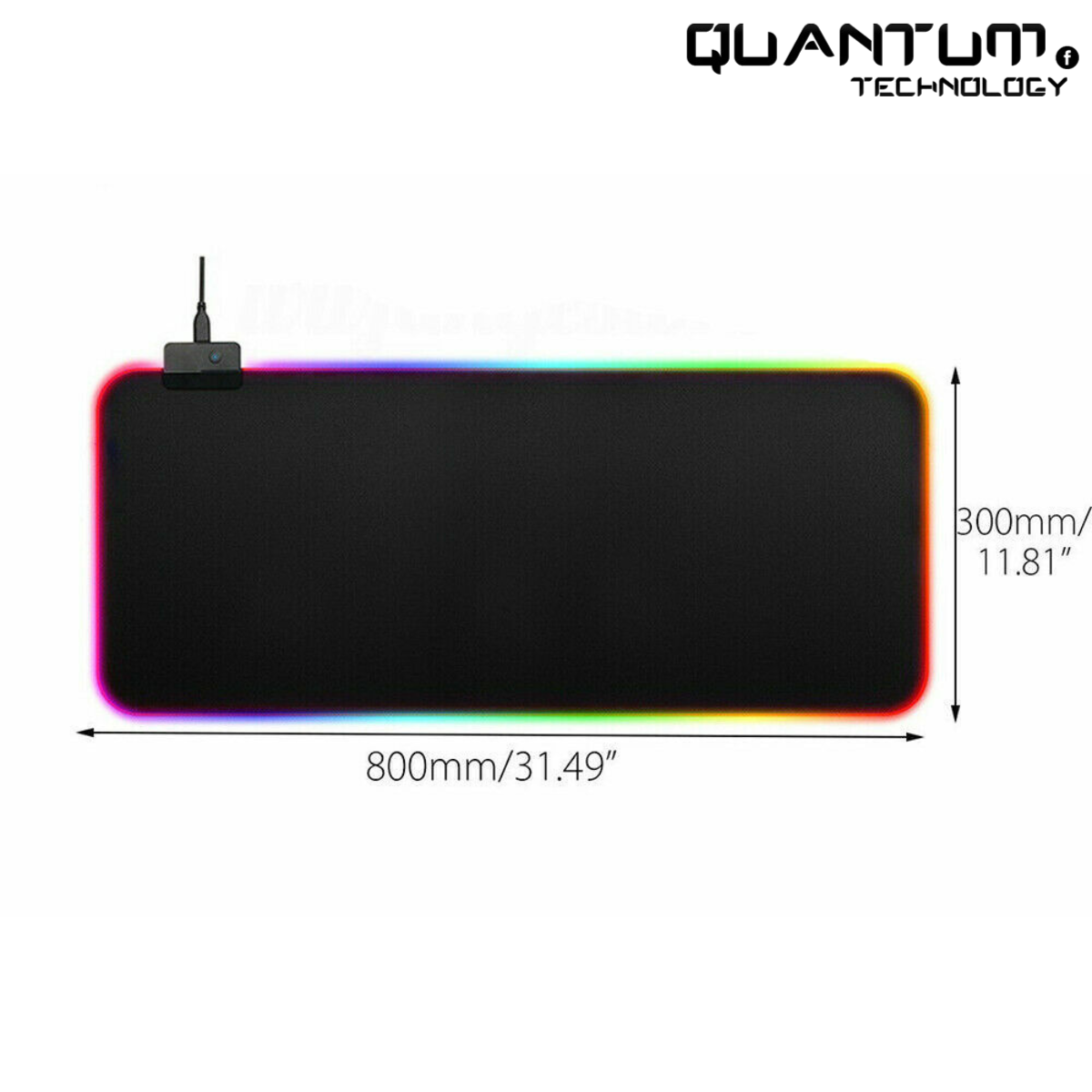 RGB Gaming MousePad 30×80cm – Extended XXL, Anti-Slip, LED Lighting
